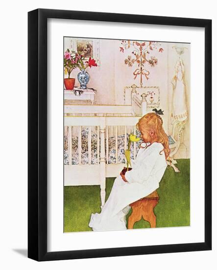 Lisbeth with a Yellow Tulip-Carl Larsson-Framed Giclee Print