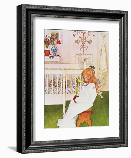 Lisbeth with a Yellow Tulip-Carl Larsson-Framed Giclee Print