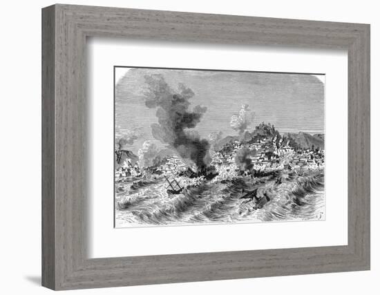 Lisbon Earthquake, 19th Century Artwork-Science Photo Library-Framed Photographic Print