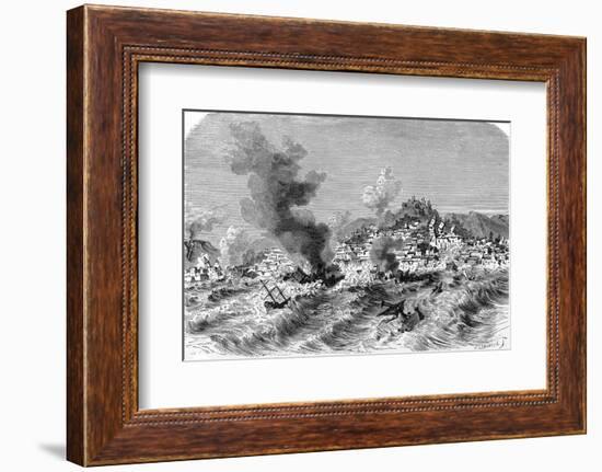 Lisbon Earthquake, 19th Century Artwork-Science Photo Library-Framed Photographic Print