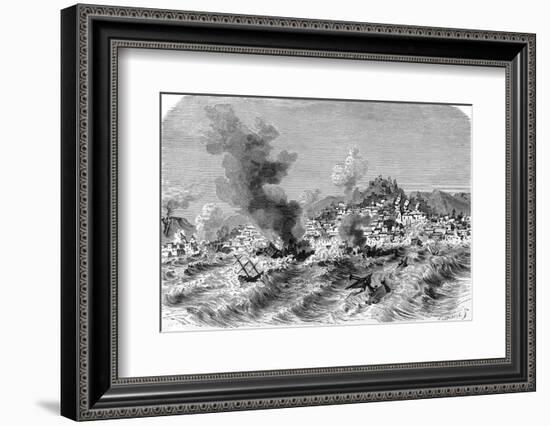 Lisbon Earthquake, 19th Century Artwork-Science Photo Library-Framed Photographic Print