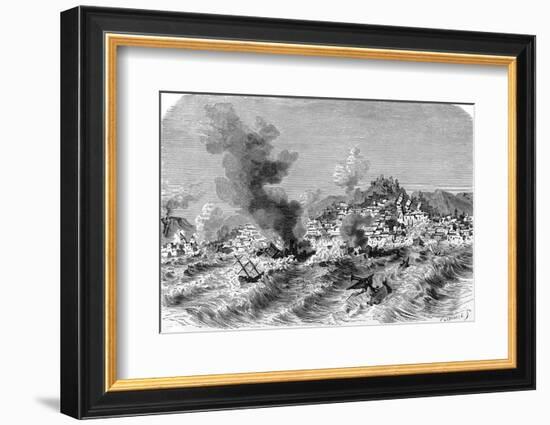 Lisbon Earthquake, 19th Century Artwork-Science Photo Library-Framed Photographic Print