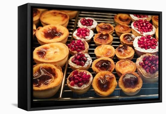 Lisbon, Portugal. Bakery selling traditional Nata pastries, national desert of Portugal-Julien McRoberts-Framed Premier Image Canvas