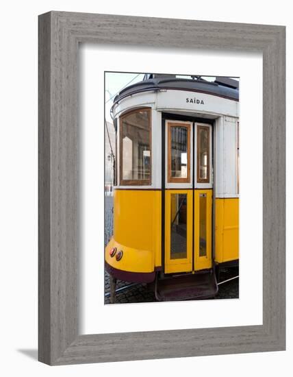 Lisbon, Portugal. One of the many famous trams in Lisbon-Julien McRoberts-Framed Photographic Print