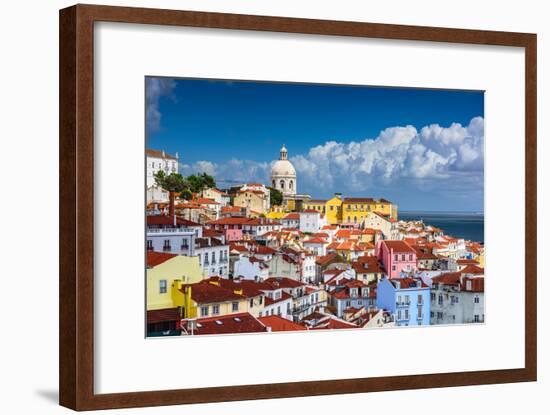 Lisbon, Portugal Skyline at Alfama, the Oldest District of the City-Sean Pavone-Framed Photographic Print