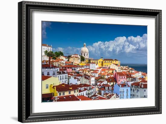 Lisbon, Portugal Skyline at Alfama, the Oldest District of the City-Sean Pavone-Framed Photographic Print