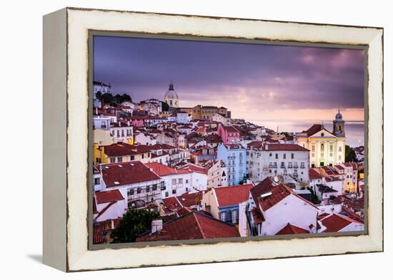 Lisbon, Portugal Skyline at Alfama, the Oldest District of the City-Sean Pavone-Framed Premier Image Canvas