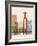 Lisbon Skyline Poster-paulrommer-Framed Art Print