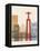 Lisbon Skyline Poster-paulrommer-Framed Stretched Canvas