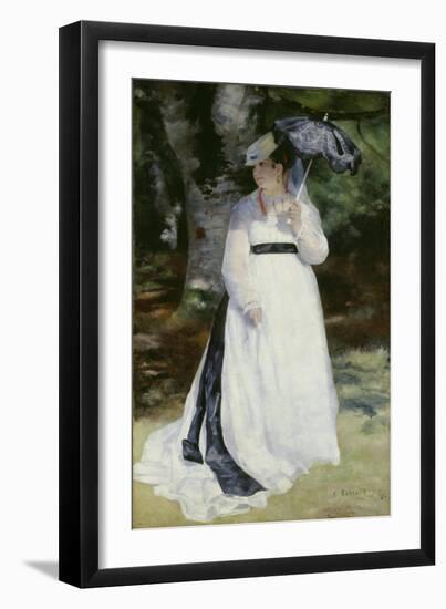 Lise with a Parasol (Lise - La Femme a L'Ombrelle), 1867-Pierre-Auguste Renoir-Framed Giclee Print