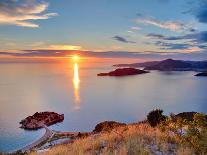 Beautiful Sunset over Montenegro Coastline. View from the Top of Mountain-liseykina-Photographic Print
