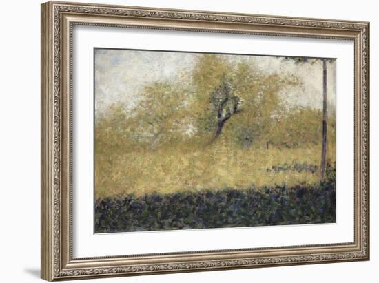 Lisière de bois au printemps-Georges Seurat-Framed Giclee Print