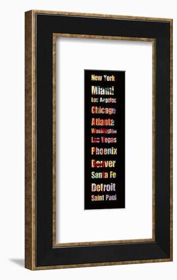 List of Cities II-Irena Orlov-Framed Art Print