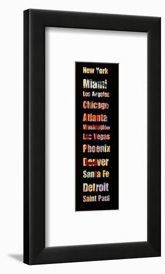 List of Cities II-Irena Orlov-Framed Art Print