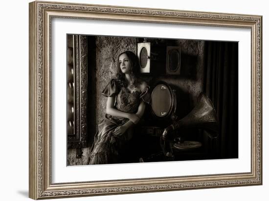 Listen to the Old Music-Pramujo Sri-Framed Photographic Print