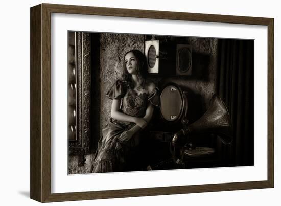 Listen to the Old Music-Pramujo Sri-Framed Photographic Print