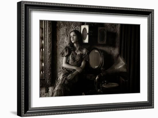 Listen to the Old Music-Pramujo Sri-Framed Photographic Print