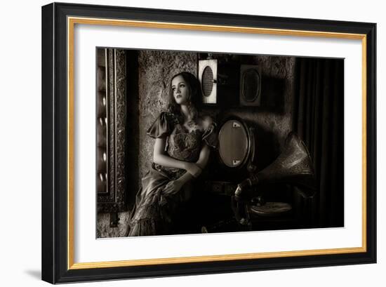 Listen to the Old Music-Pramujo Sri-Framed Photographic Print