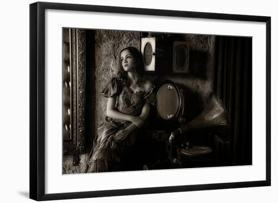 Listen to the Old Music-Pramujo Sri-Framed Photographic Print