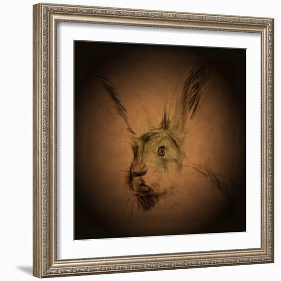 Listening Hare-Tim Kahane-Framed Photographic Print