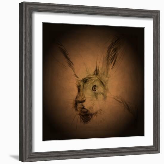 Listening Hare-Tim Kahane-Framed Photographic Print