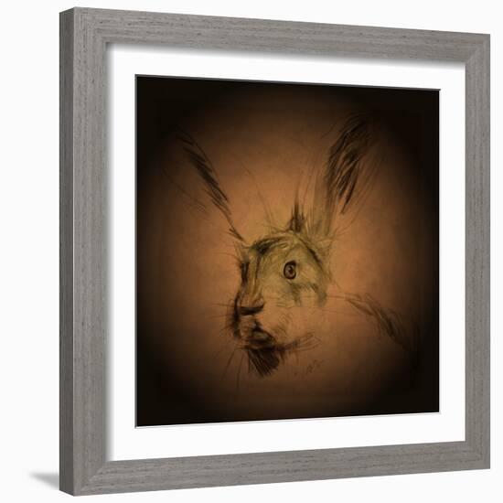 Listening Hare-Tim Kahane-Framed Photographic Print