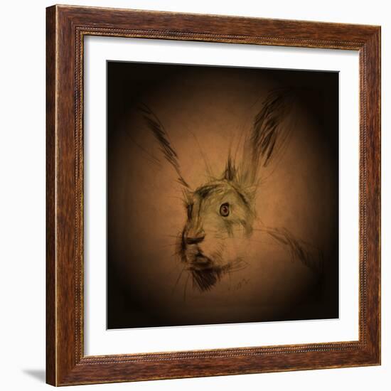 Listening Hare-Tim Kahane-Framed Photographic Print