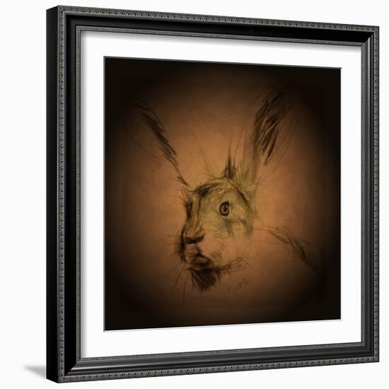 Listening Hare-Tim Kahane-Framed Photographic Print