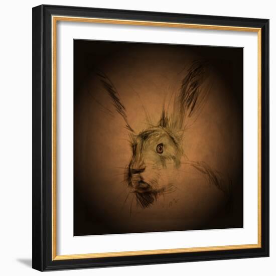 Listening Hare-Tim Kahane-Framed Photographic Print