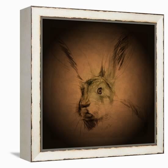 Listening Hare-Tim Kahane-Framed Premier Image Canvas