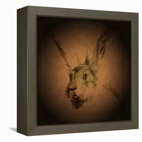 Listening Hare-Tim Kahane-Framed Premier Image Canvas