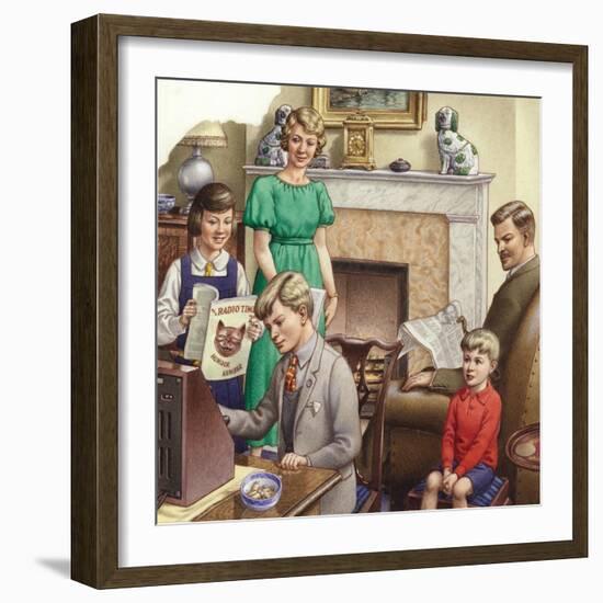 Listening to Children's Hour-Pat Nicolle-Framed Giclee Print