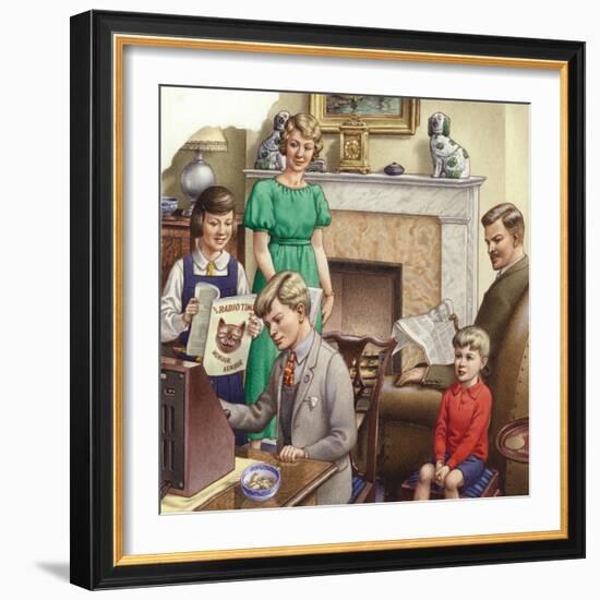 Listening to Children's Hour-Pat Nicolle-Framed Giclee Print