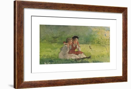 Listening to the Birds-Winslow Homer-Framed Premium Giclee Print