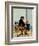 "Listening to the Sea", July 21, 1956-John Falter-Framed Giclee Print