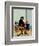 "Listening to the Sea", July 21, 1956-John Falter-Framed Giclee Print