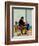 "Listening to the Sea", July 21, 1956-John Falter-Framed Giclee Print