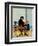 "Listening to the Sea", July 21, 1956-John Falter-Framed Giclee Print