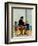 "Listening to the Sea", July 21, 1956-John Falter-Framed Giclee Print