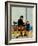 "Listening to the Sea", July 21, 1956-John Falter-Framed Giclee Print