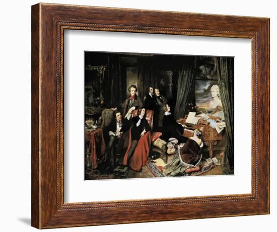 Liszt at the Piano-Josef Danhauser-Framed Art Print