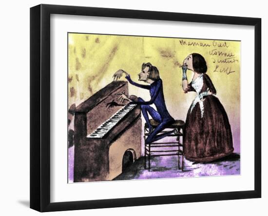 LISZT & George SAND-Maurice Sand-Framed Giclee Print