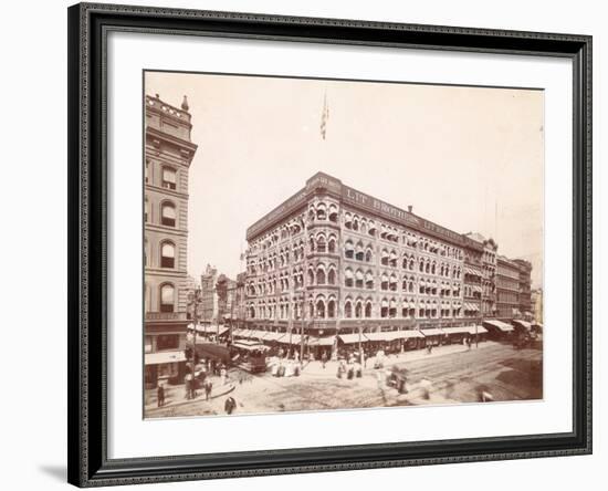 Lit Brothers, Market Street at 8th, Northeast Corner, 1898-null-Framed Photographic Print