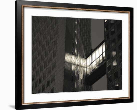 Lit Building Passageway, La Defense, Paris, France-Walter Bibikow-Framed Photographic Print