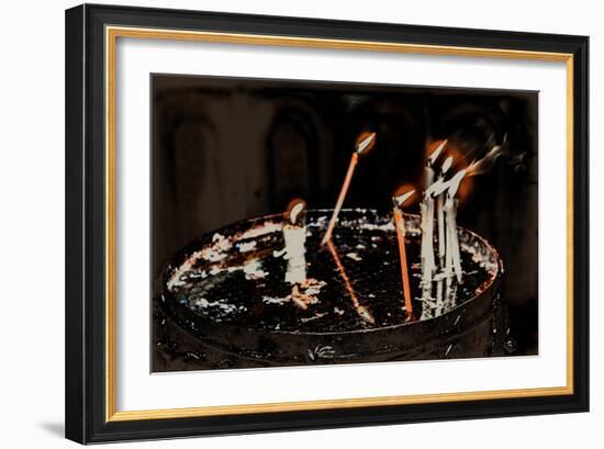 Lit Candles; from the Series Church of the Holy Sepulchre, 2016-Joy Lions-Framed Giclee Print