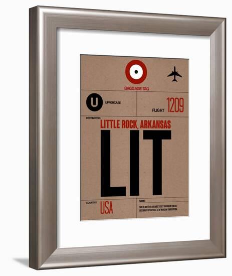 LIT Little Rock Luggage Tag I-NaxArt-Framed Art Print