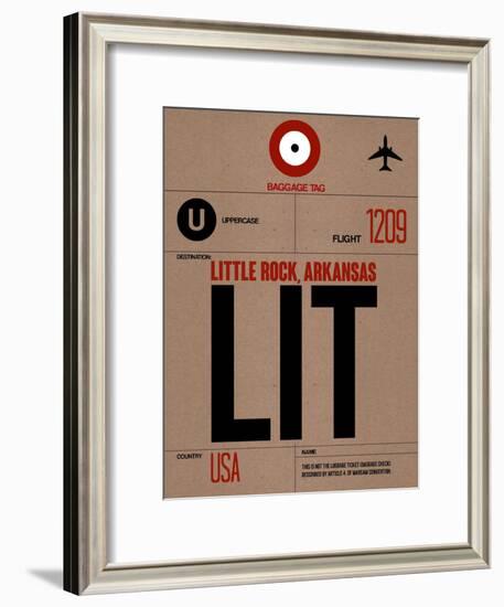 LIT Little Rock Luggage Tag I-NaxArt-Framed Art Print