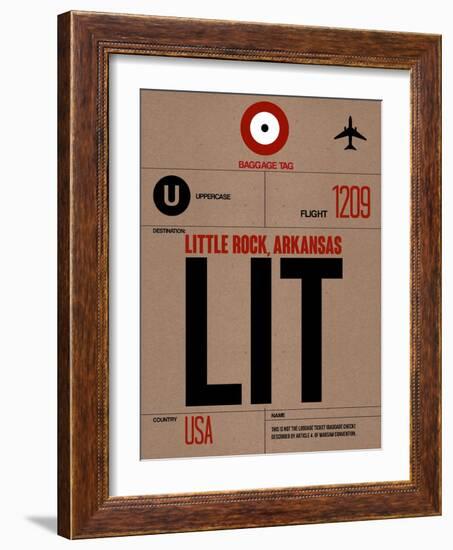 LIT Little Rock Luggage Tag I-NaxArt-Framed Art Print