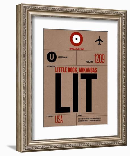 LIT Little Rock Luggage Tag I-NaxArt-Framed Premium Giclee Print