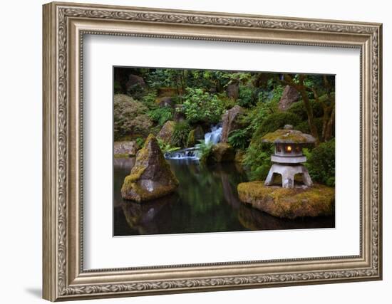 Lit Pagoda, Portland Japanese Garden, Portland, Oregon, USA, Pr-Michel Hersen-Framed Photographic Print